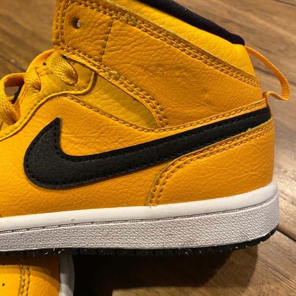 Nike Shoes | Worn Once Nike Air Jordan Mid Gs Taxi Yellow 15 | Poshmark